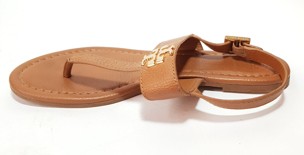 Tory Burch Tan T Strap Leather Sandals | Gently Used |