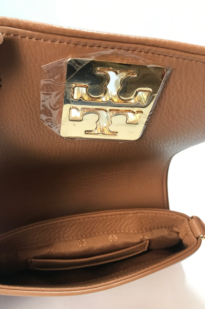 Tory Burch BRITTEN Mini Tan Cross Body Bag | Like New |