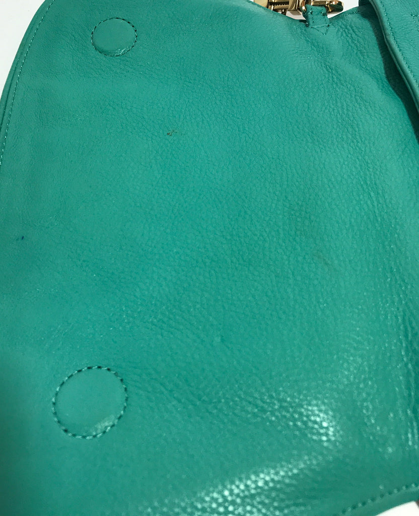 Tory Burch Teal 'AMANDA' Leather Cross Body Bag | Gently Used |