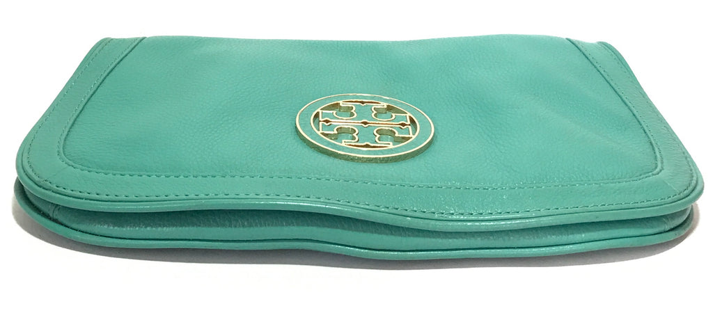 Tory Burch Teal 'AMANDA' Leather Cross Body Bag | Gently Used |