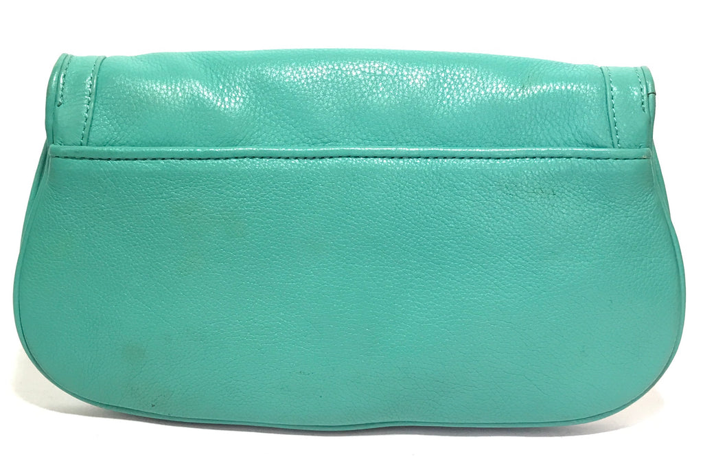 Tory Burch Teal 'AMANDA' Leather Cross Body Bag | Gently Used |