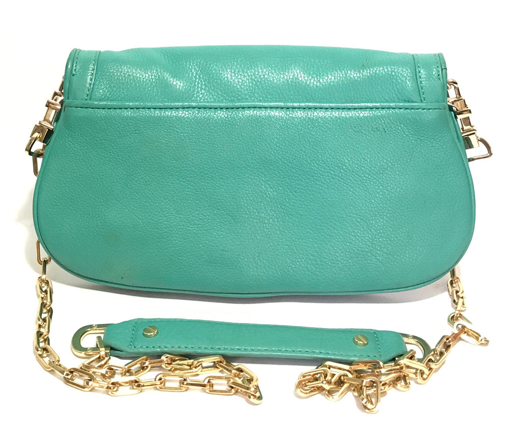 Tory Burch Teal 'AMANDA' Leather Cross Body Bag | Gently Used |