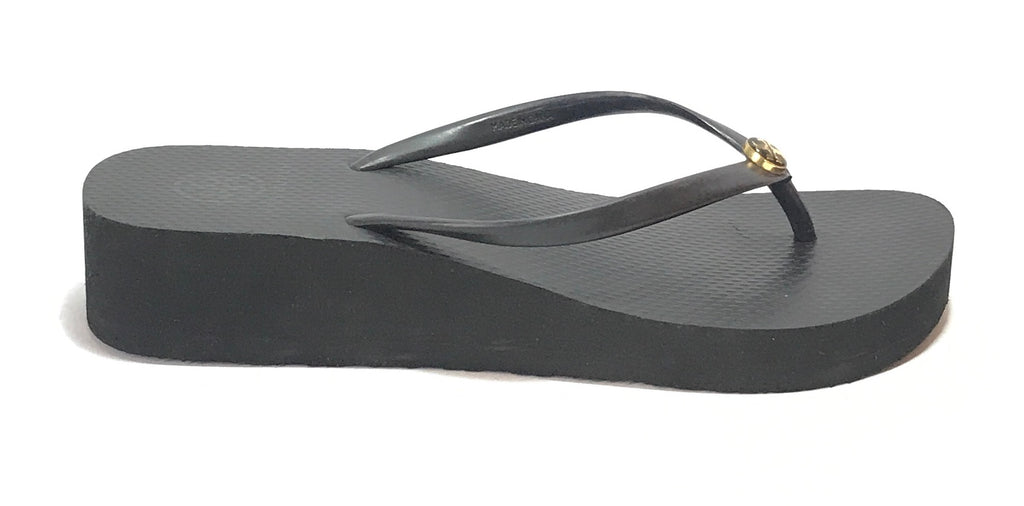 Tory burch wedge flip flops sale on sale