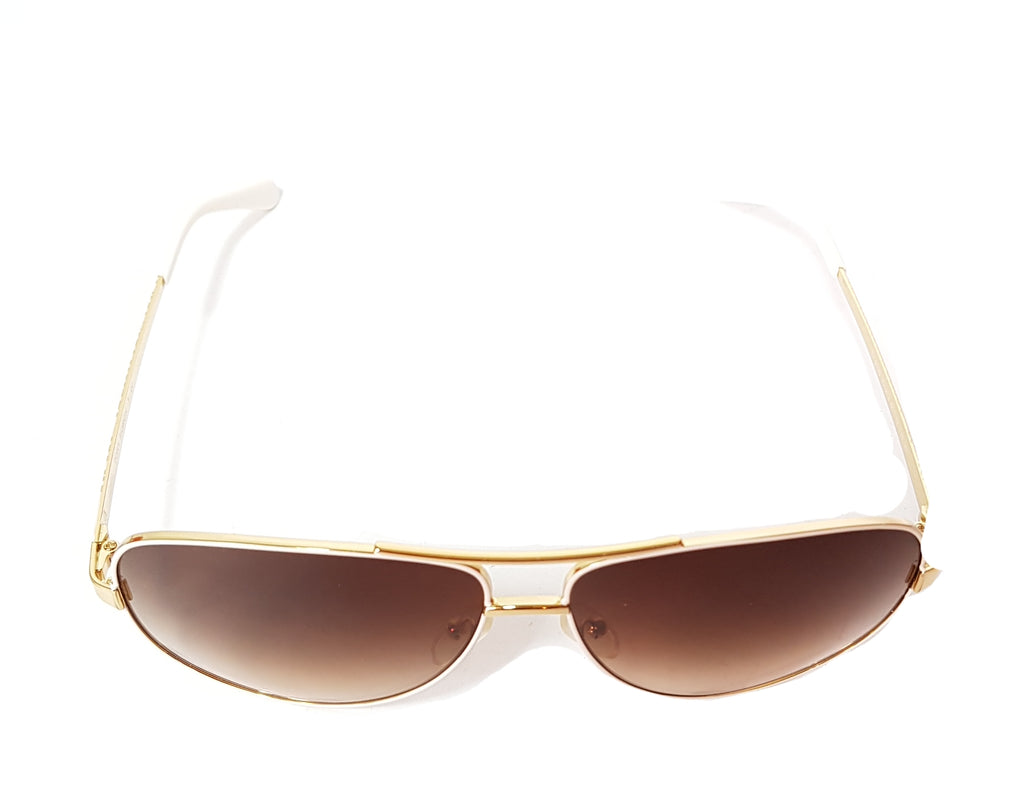 Tory Burch TY6035 White Aviator Sunglasses | Like New |