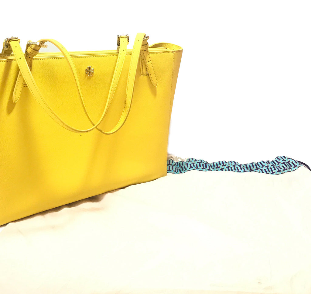 Tory Burch Yellow YORK Leather Tote | Gently Used |