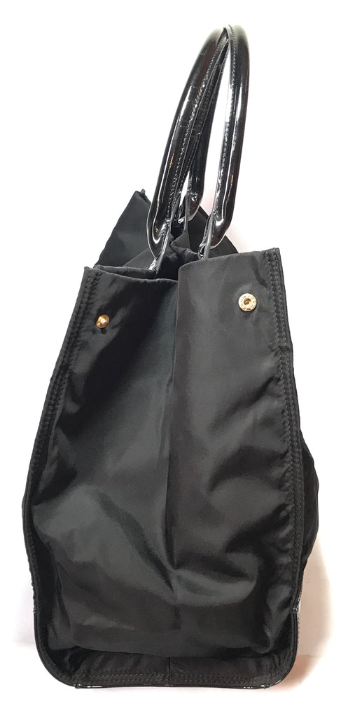 Tory Burch 'ELLA' Nylon Black Tote | Gently Used |
