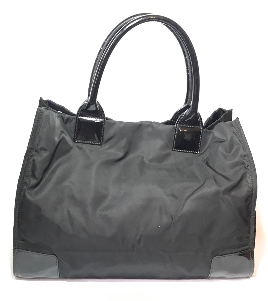 Tory Burch 'ELLA' Nylon Black Tote | Gently Used |