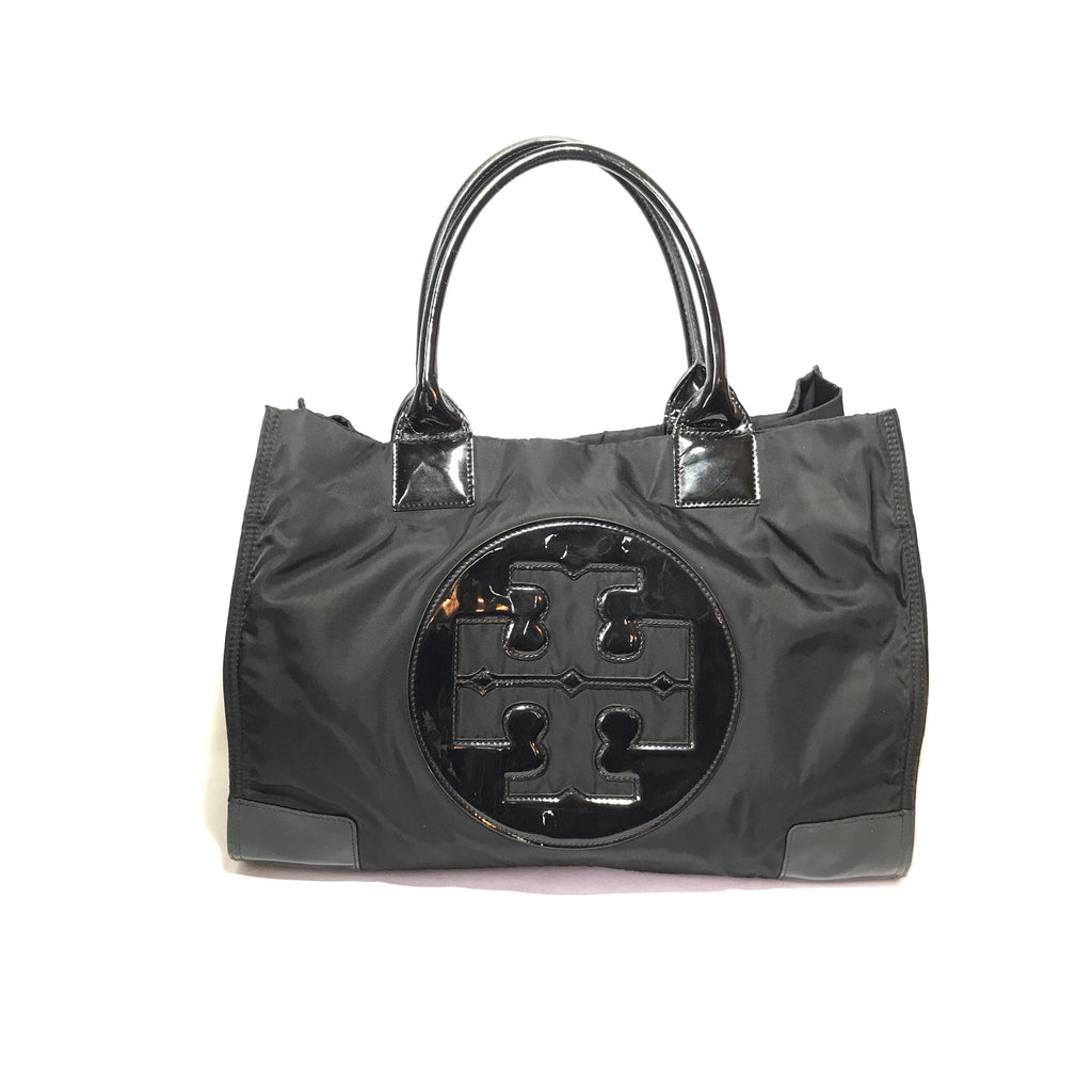 Tory Burch 'ELLA' Nylon Black Tote | Gently Used |