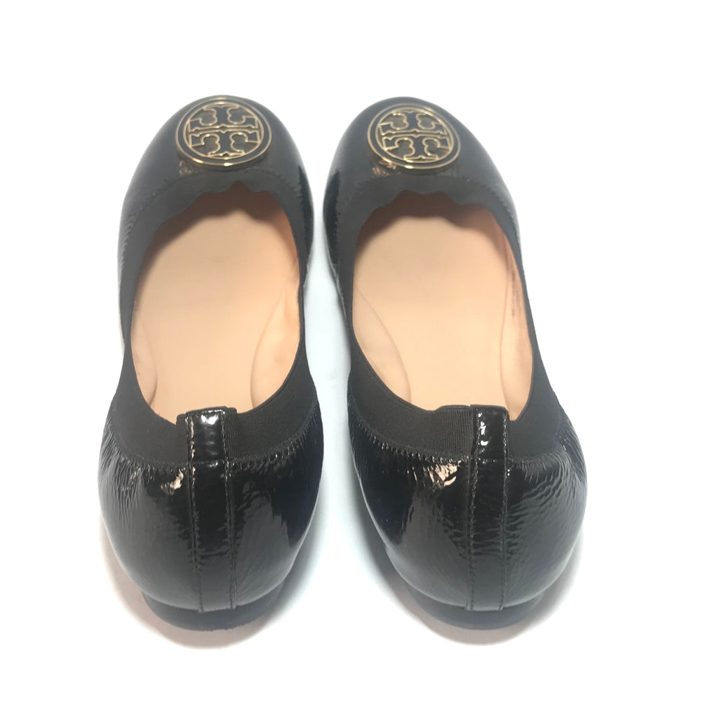 Tory Burch 'Caroline' Black Patent Leather Ballet Flats | Gently Used |