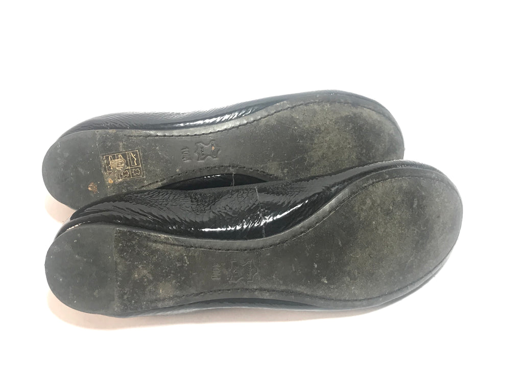Tory Burch 'Caroline' Black Patent Leather Ballet Flats | Gently Used |