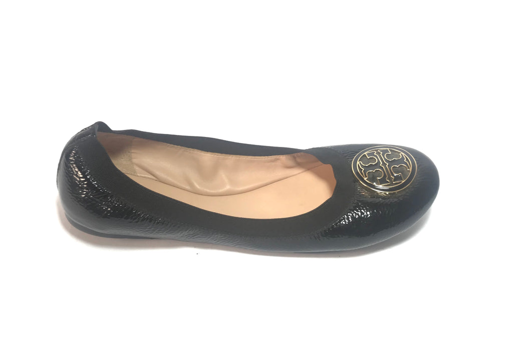 Tory Burch 'Caroline' Black Patent Leather Ballet Flats | Gently Used |