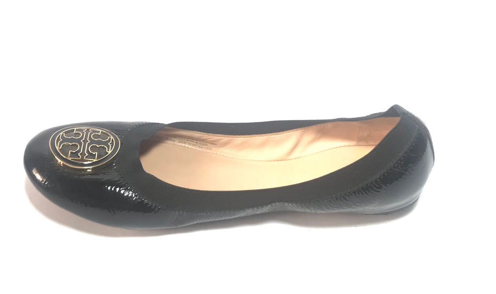 Tory Burch 'Caroline' Black Patent Leather Ballet Flats | Gently Used |