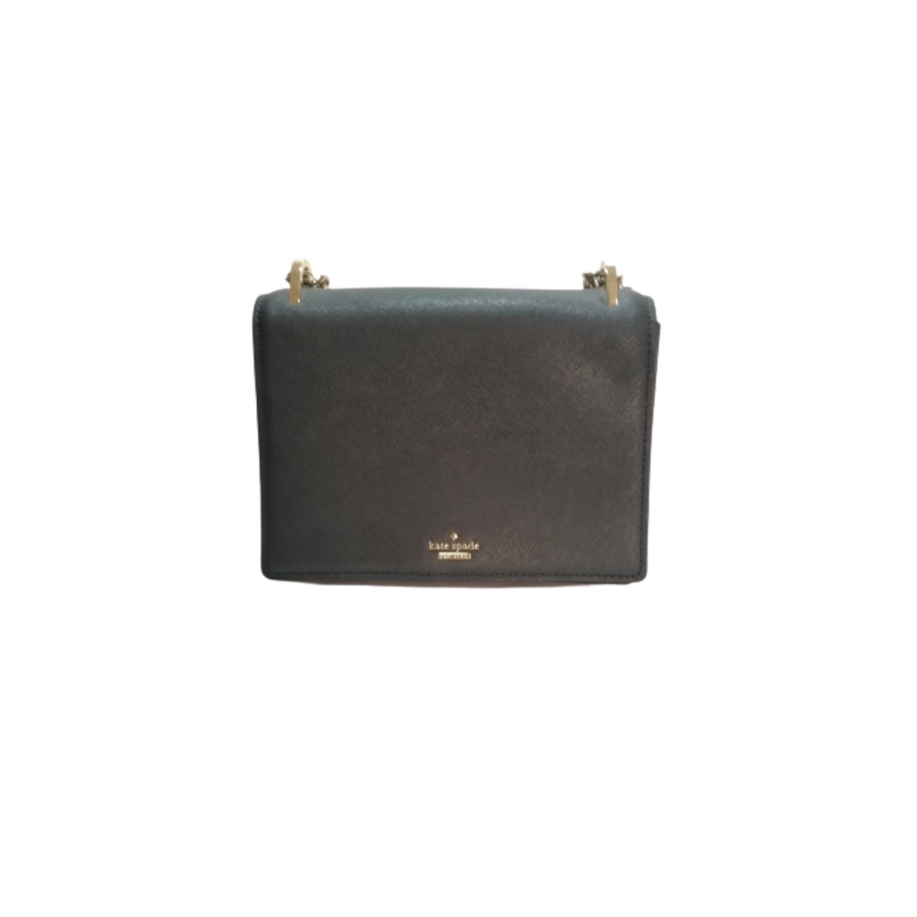 Kate Spade Black Textured Leather Shoulder Bag | Gently Used |