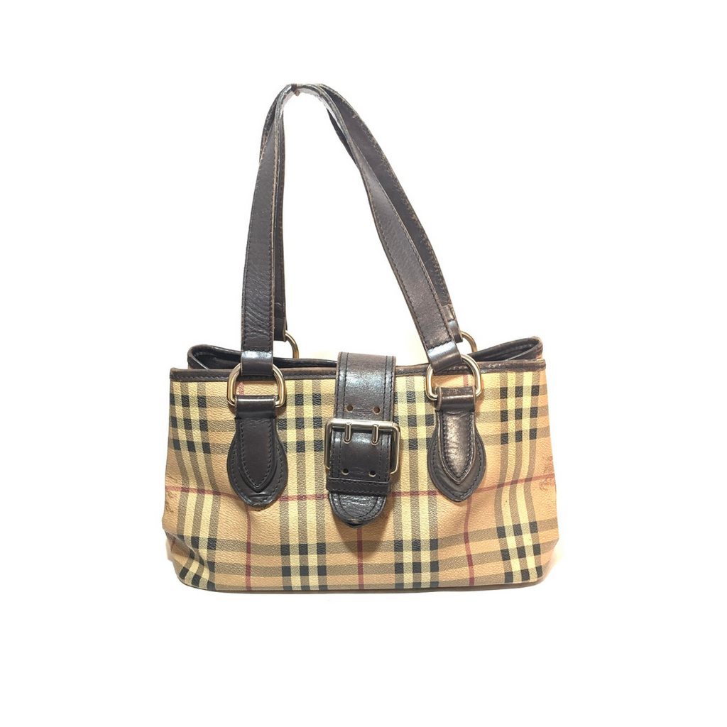 Burberry Haymarket Check Canvas Tote | Pre Loved |