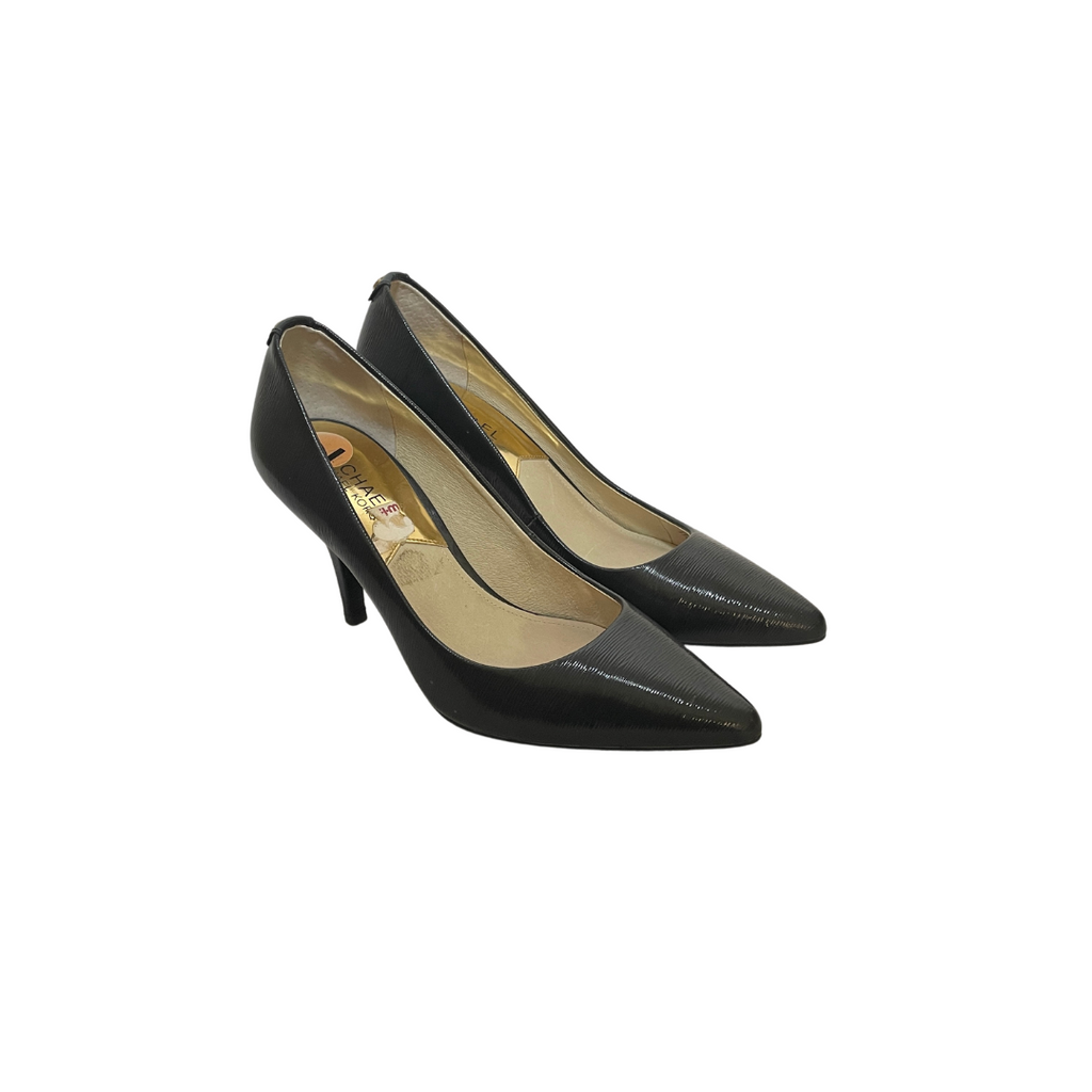 Michael Kors Forest Green Textured Leather Pumps | Pre Loved |