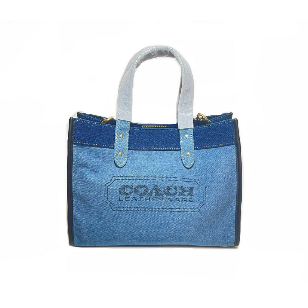Coach Denim Field Tote & Pouch | Brand New |
