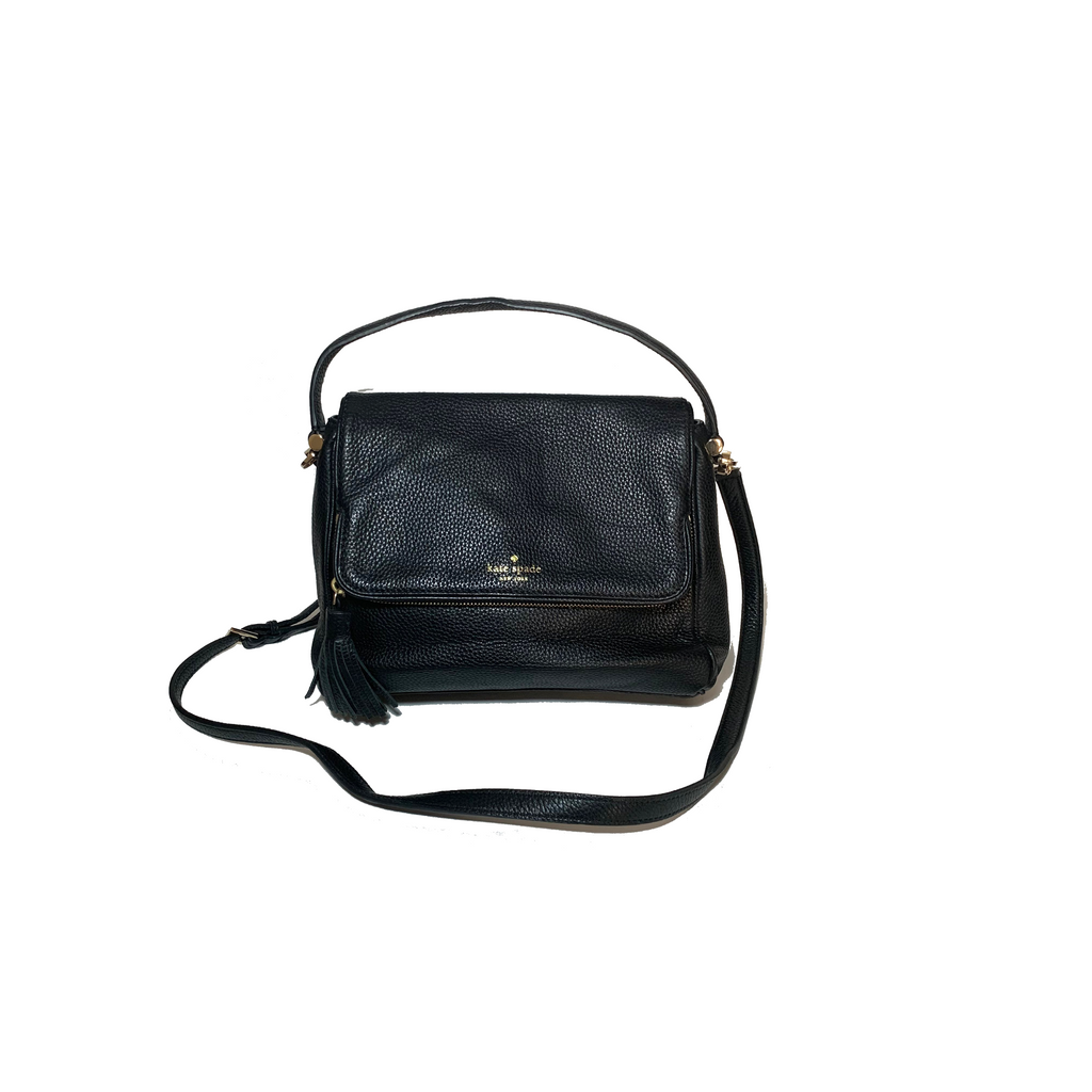 Kate Spade Black Pebbled Leather Jackson Satchel | Gently Used |