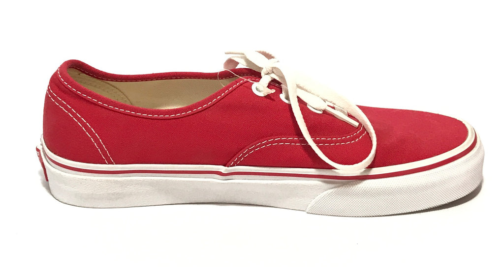 Vans Unisex Red Lace Canvas Shoes | Brand New |