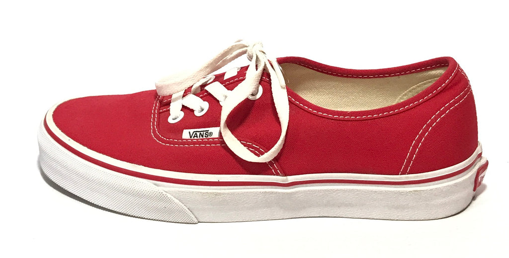 Vans Unisex Red Lace Canvas Shoes | Brand New |