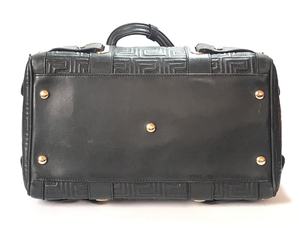 Gianni Versace Couture Black Leather Tote | Pre Loved |