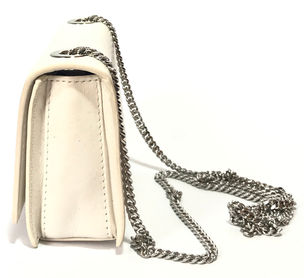 Versace Versus White Mini Flap Chain Shoulder Bag  | Gently Used |