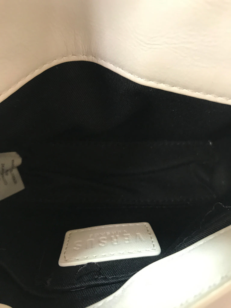 Versace Versus White Mini Flap Chain Shoulder Bag  | Gently Used |
