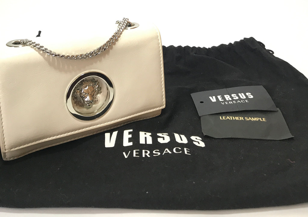Versace Versus White Mini Flap Chain Shoulder Bag  | Gently Used |