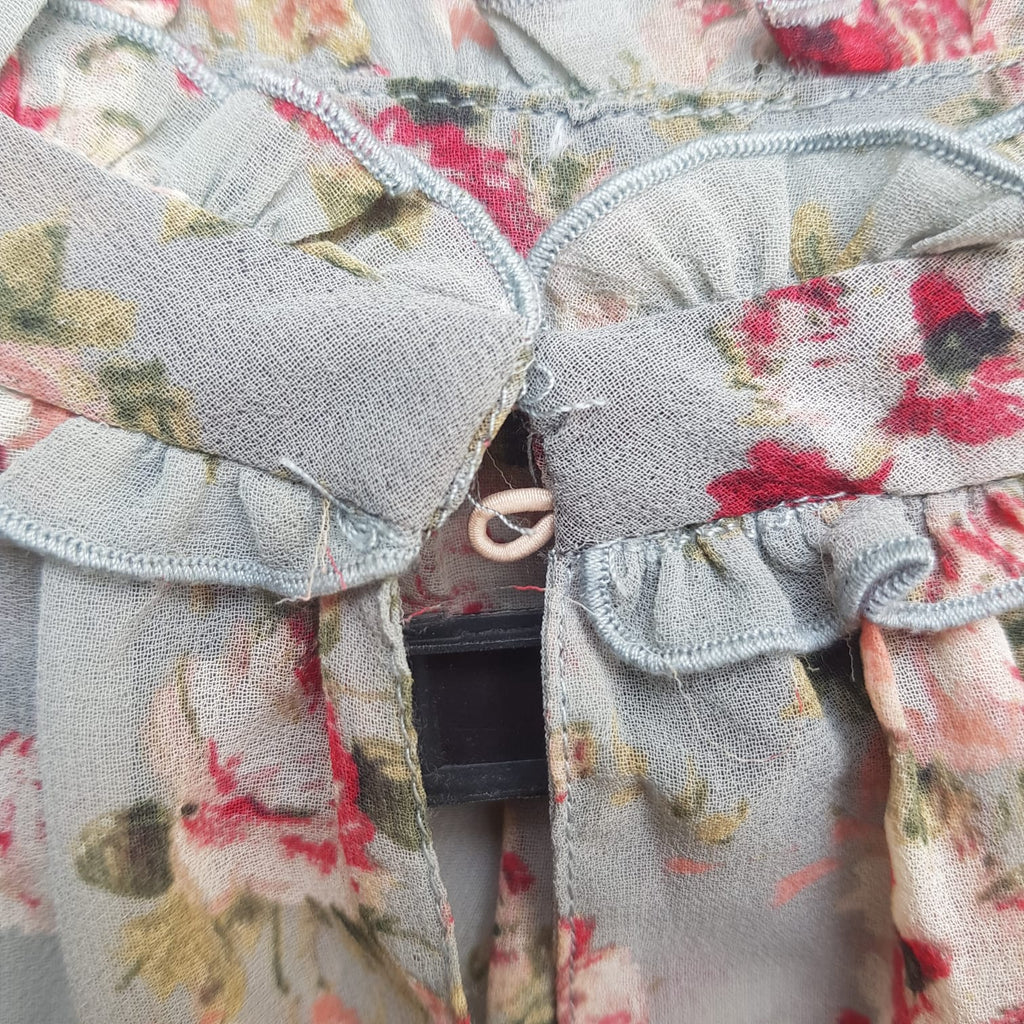 ZARA Floral Printed Sheer Blouse | Gently Used |