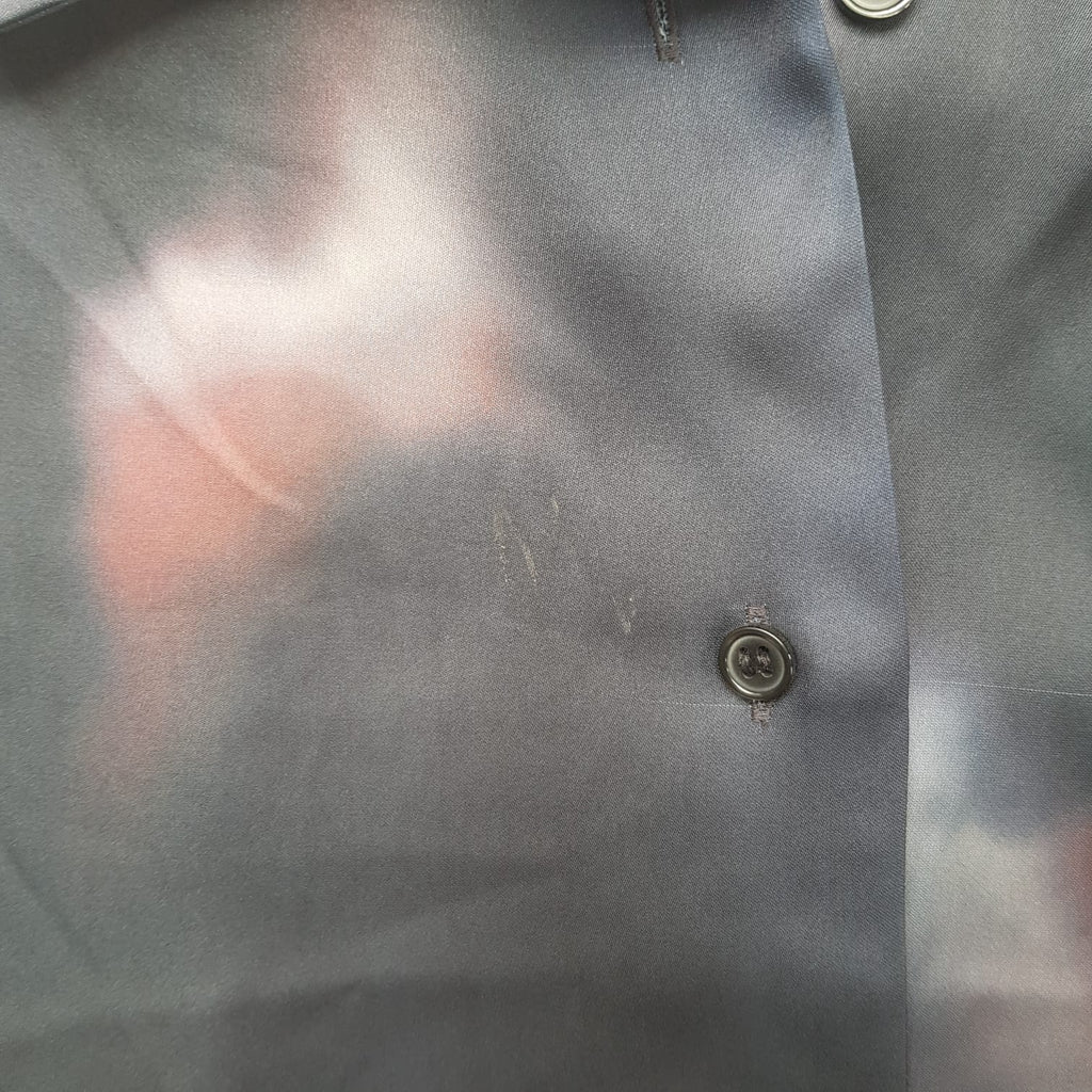 H&M Dark Blue Tie-Dye Collared Shirt | Gently Used |