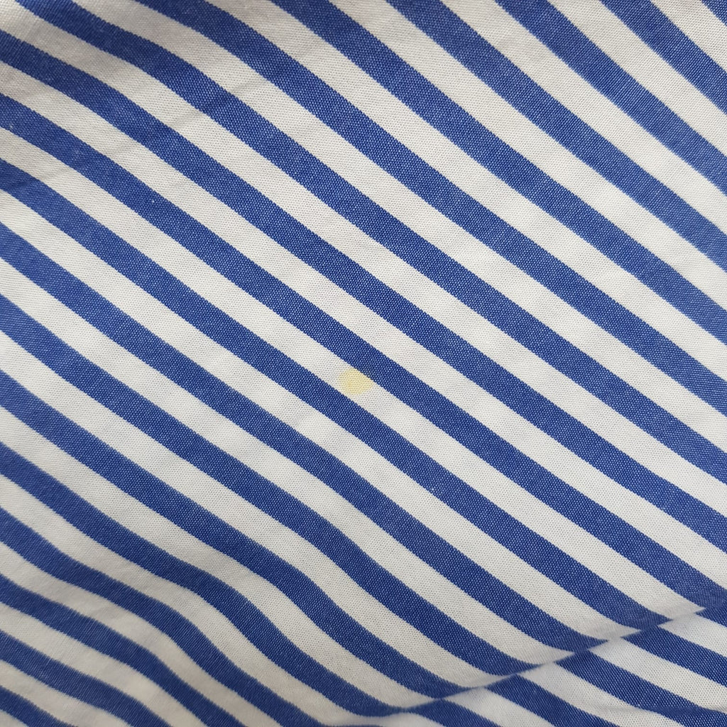 ZARA Blue and White Striped Off Shoulder Top | Gently Used |