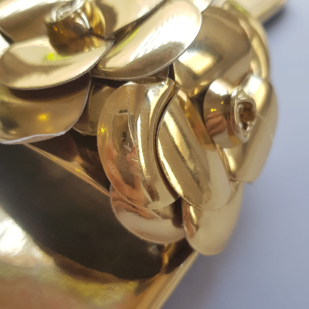 ZARA Gold Flower Slides | Gently Used |
