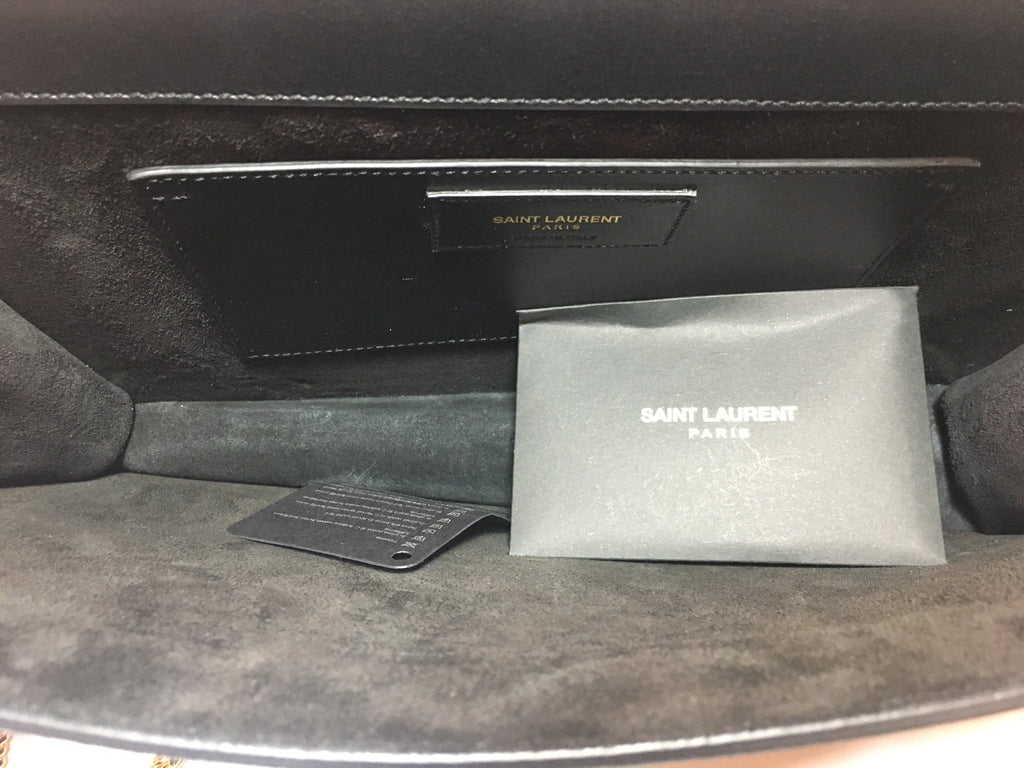 Saint Laurent 'Betty' Black Suede Medium Shoulder Bag | Pre Loved |