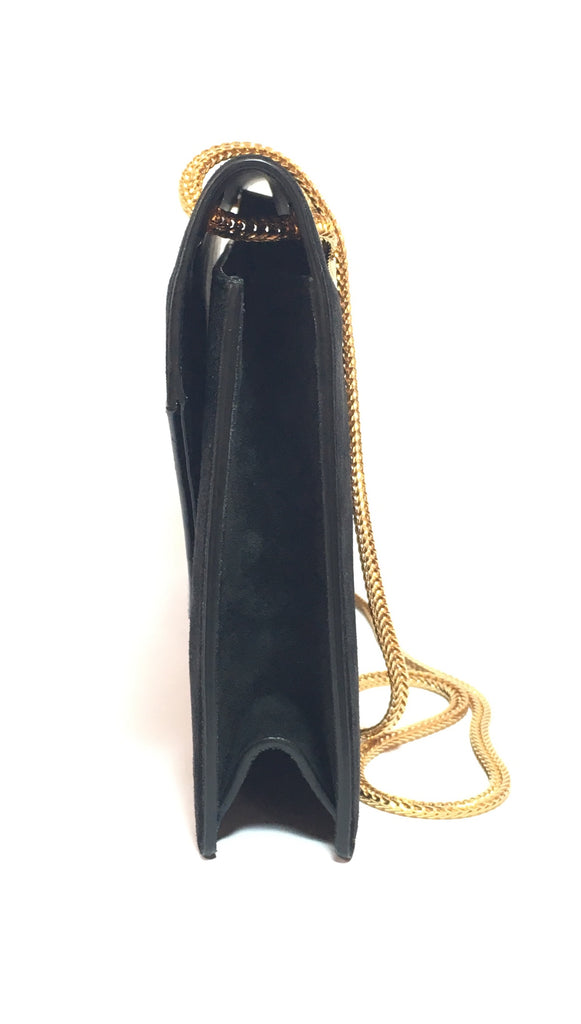 Saint Laurent 'Betty' Black Suede Medium Shoulder Bag | Pre Loved |