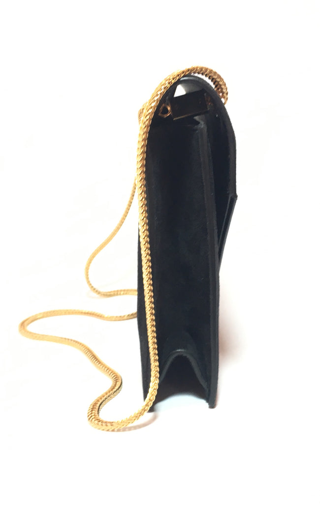 Saint Laurent 'Betty' Black Suede Medium Shoulder Bag | Pre Loved |