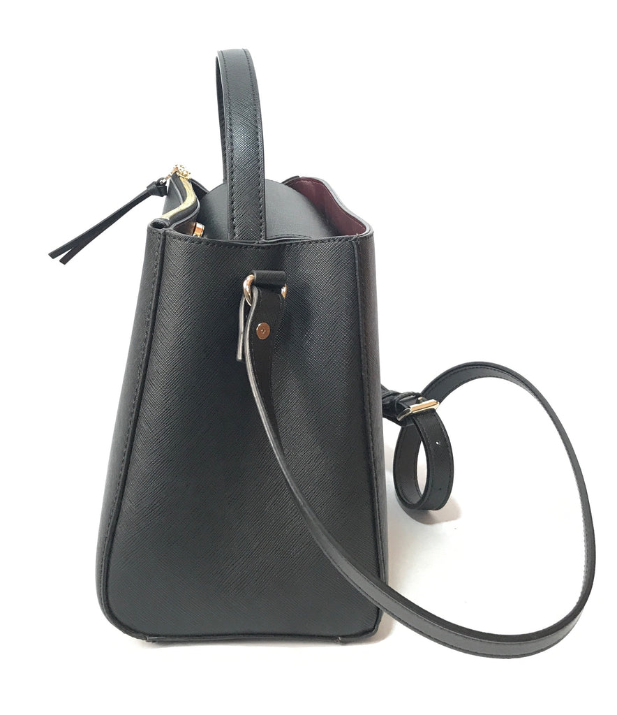ZARA Black Textured Leather Bag | Like New | | Secret Stash