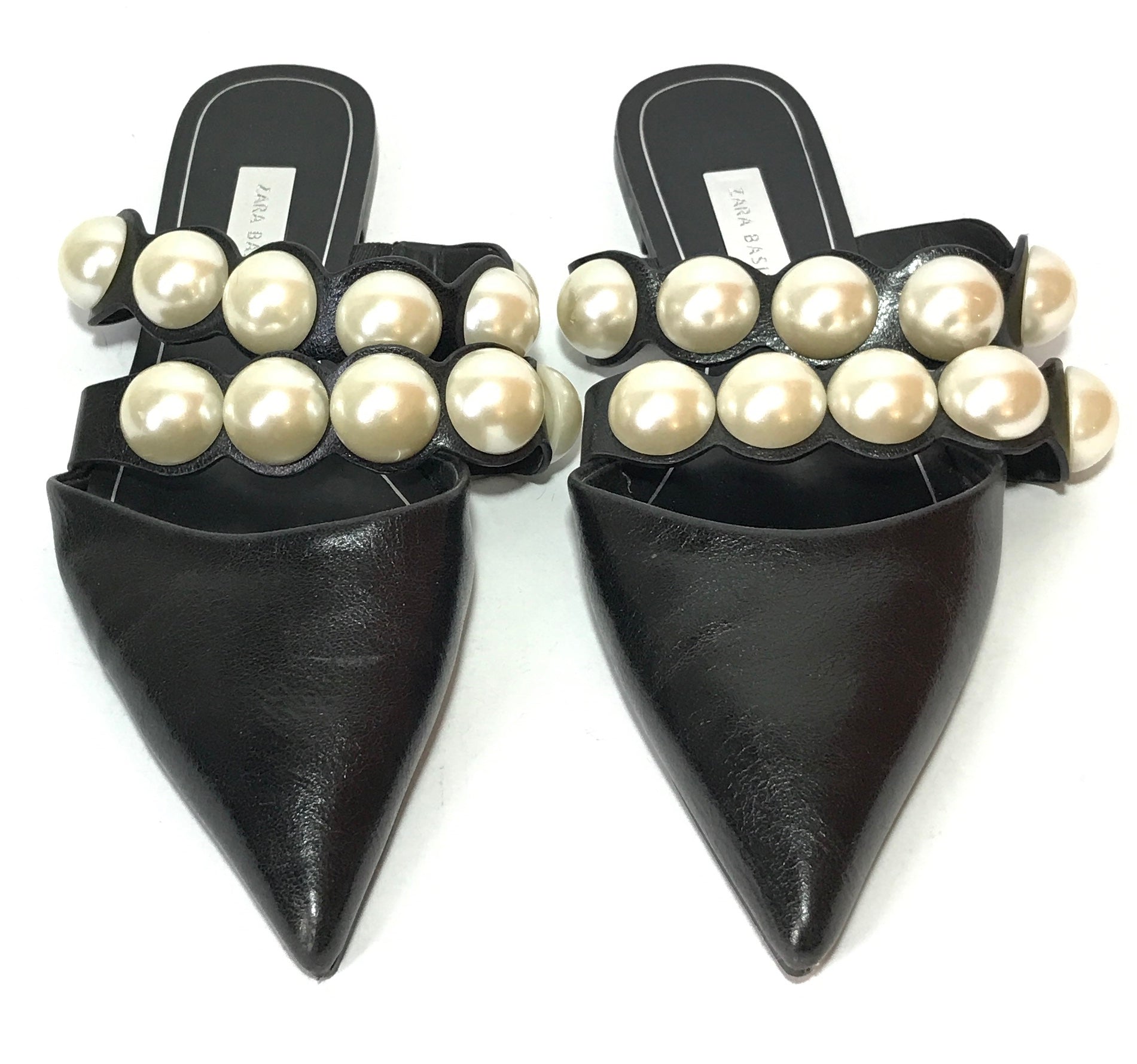 Zara pearl mules on sale
