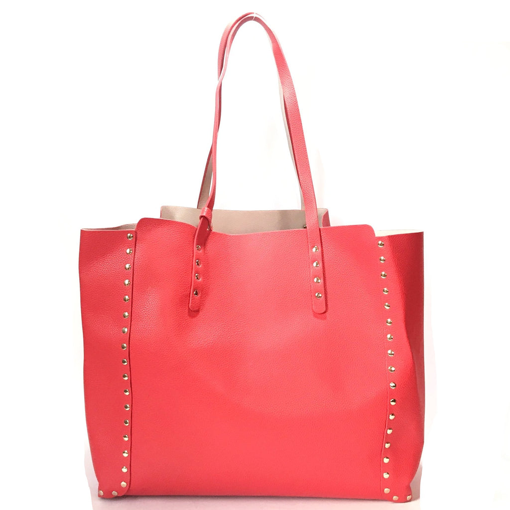 ZARA Red with Silver Studs Shoulder Bag | Like New |