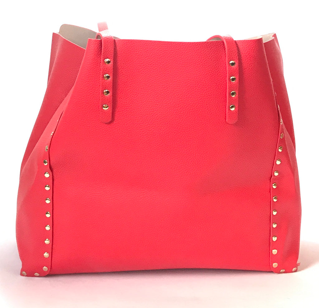 ZARA Red with Silver Studs Shoulder Bag | Like New |