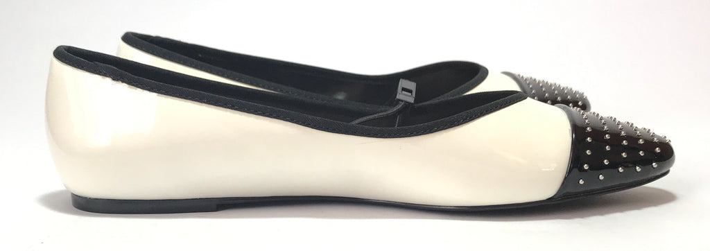 Zara Black & White Stud Flats  | Brand New |