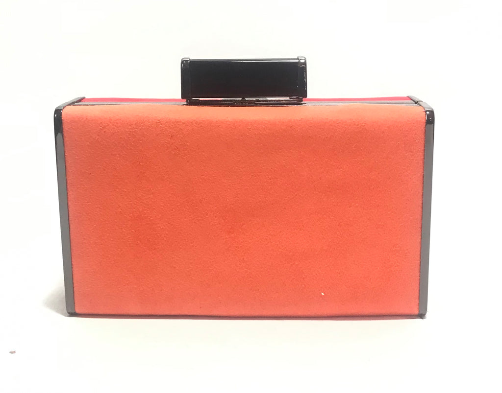 ZARA Colour Blocked Suede Box Clutch | Like New |