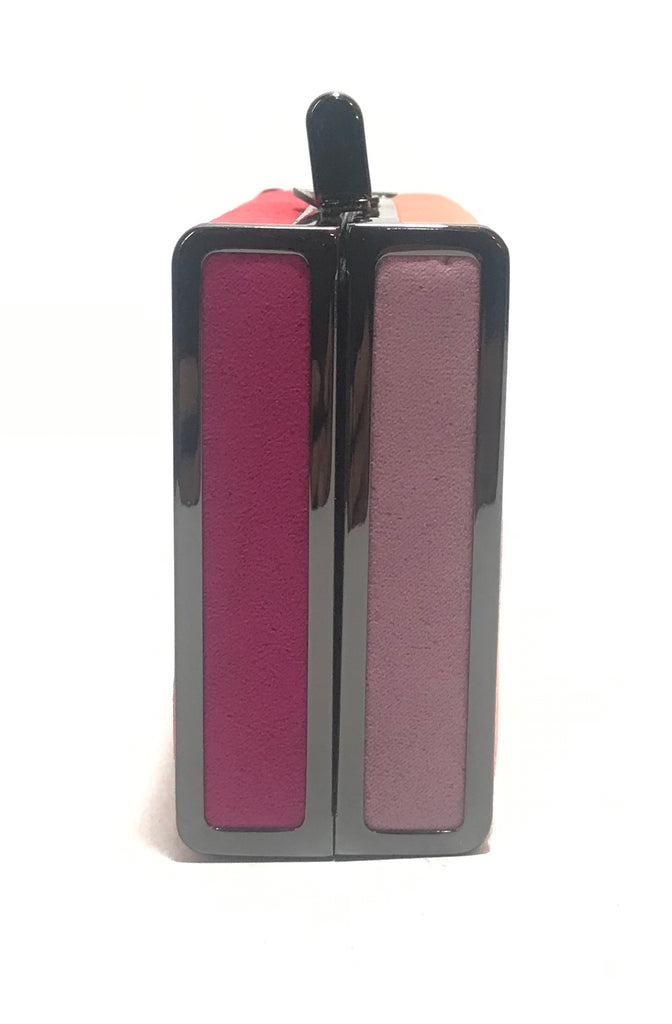 ZARA Colour Blocked Suede Box Clutch | Like New |