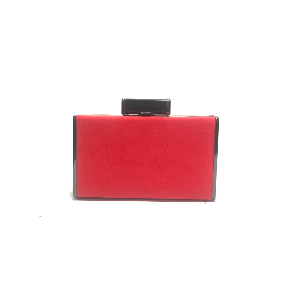ZARA Colour Blocked Suede Box Clutch | Like New |