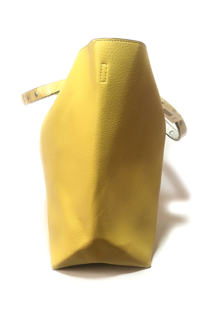 ZARA Yellow & Silver Reversible Tote Bag | Brand New |