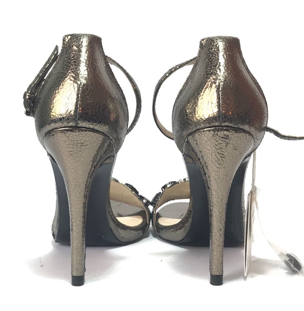 Zara 'Pewtar' Rhinestone Heels | Brand New |