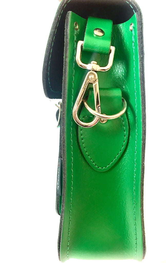 Zatchels Classic Green Leather Satchel | Brand New | - Secret Stash