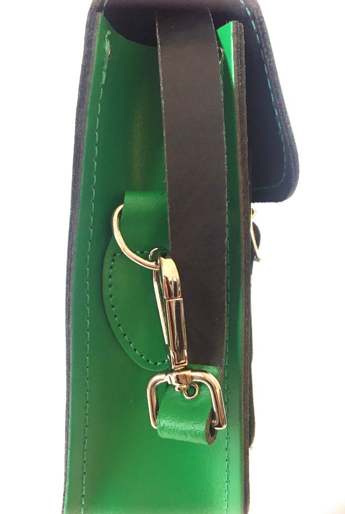 Zatchels Classic Green Leather Satchel | Brand New | - Secret Stash