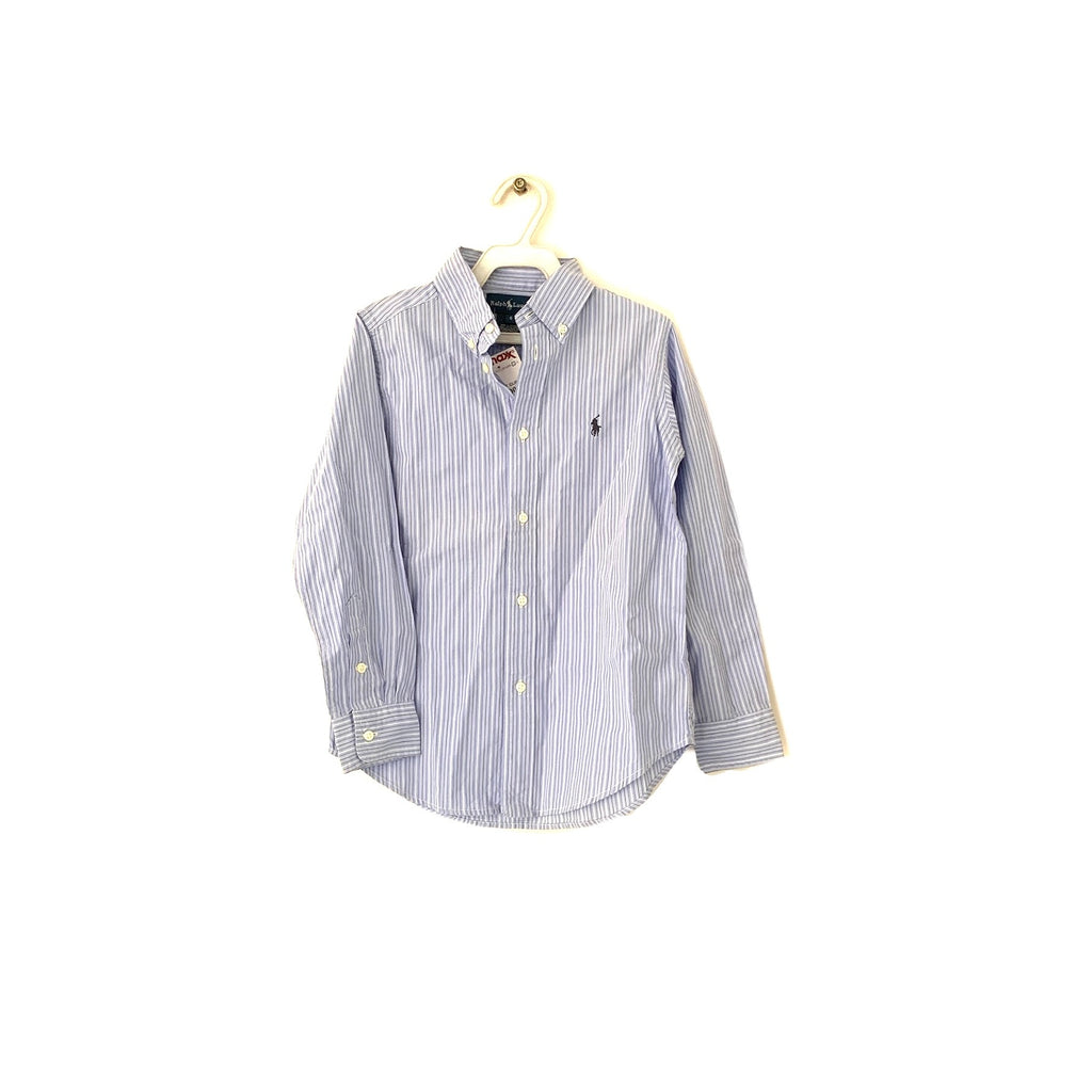 Ralph Lauren Blue Striped Cotton Shirt | Brand New |