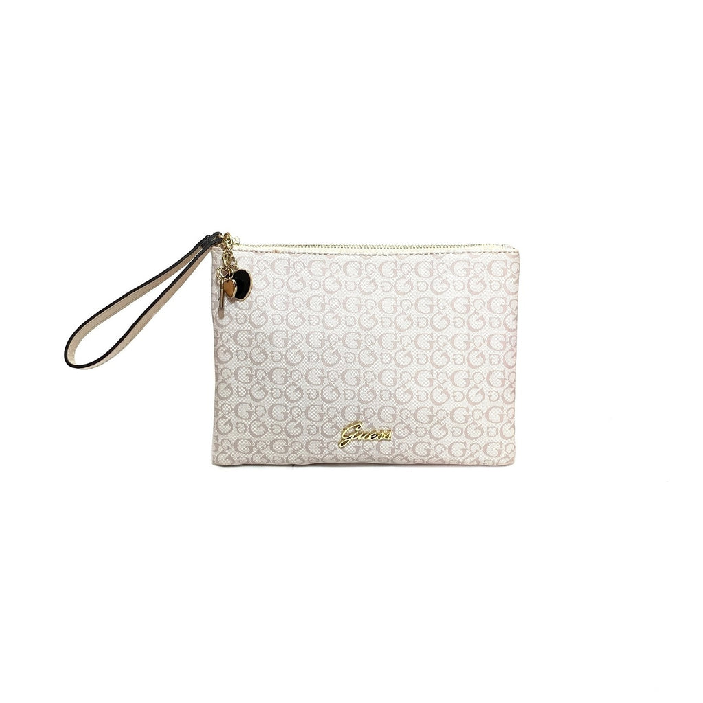 Guess Cream Monogram Convertible Cross Body Bag | Pre Loved |