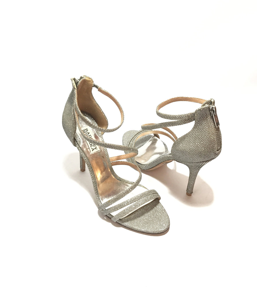 Badgley Mischka Silver Metallic D'ORSAY Heels | Gently Used | - Secret Stash