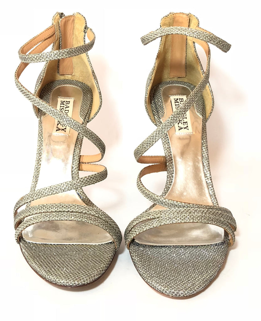 Badgley Mischka Silver Metallic D'ORSAY Heels | Gently Used | - Secret Stash